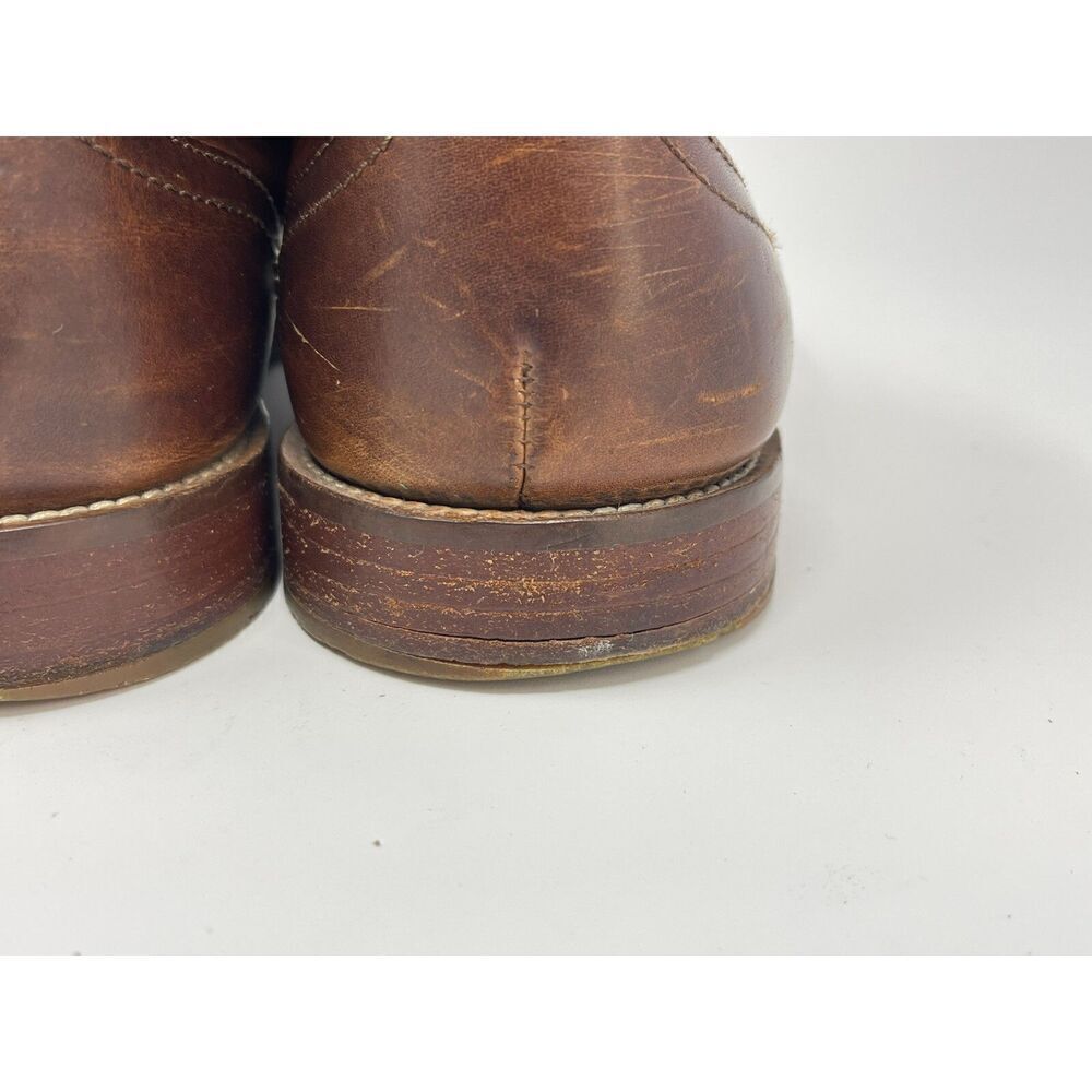 J. Shoes Monarch Brown Leather Lace-Up Plain Toe Shoes Chukka Boots Men's US 9.5 - Picture 9 of 16